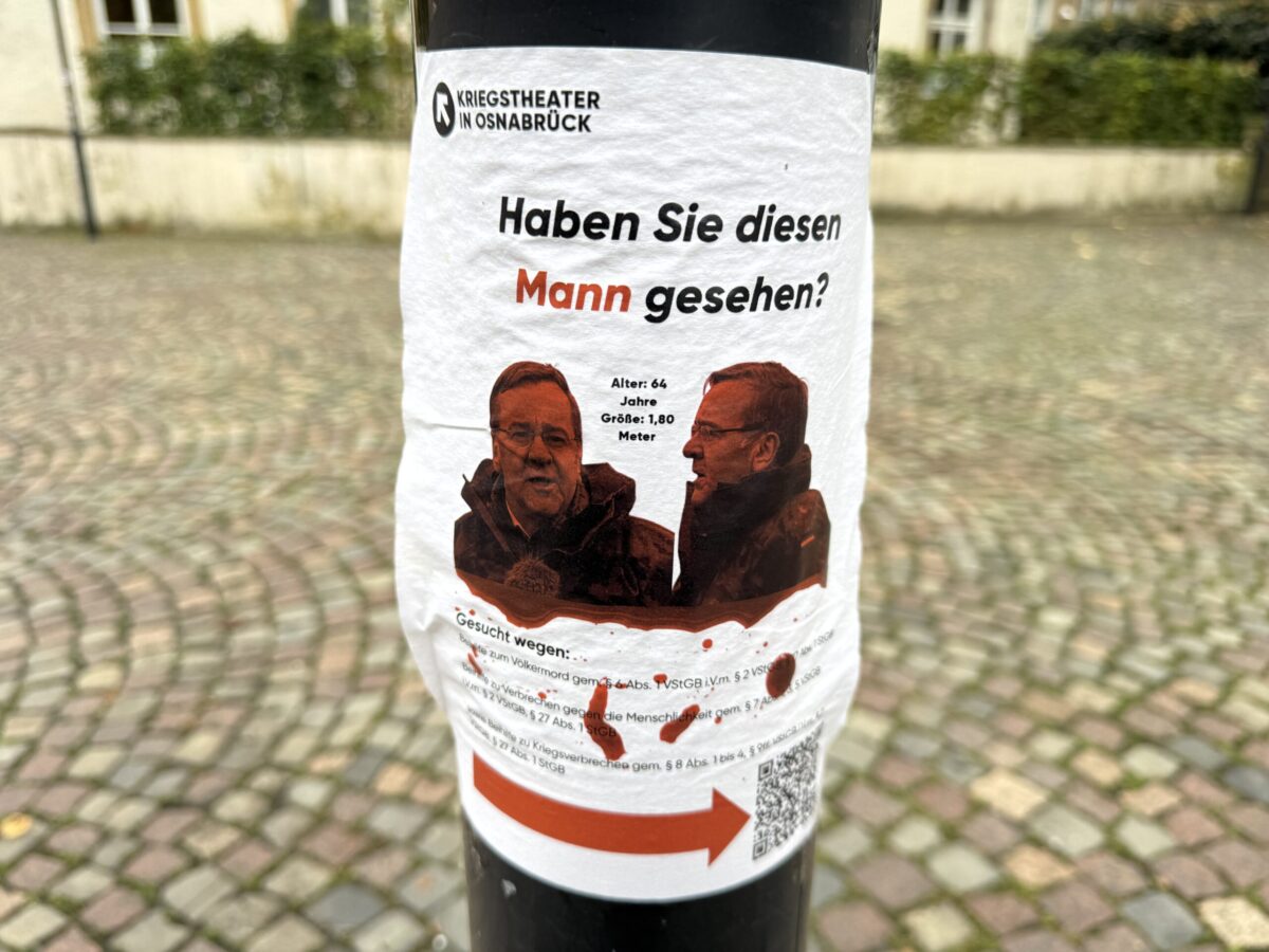 Pistorius-Plakat an einer Laterne. / Foto: Dana Beckmann