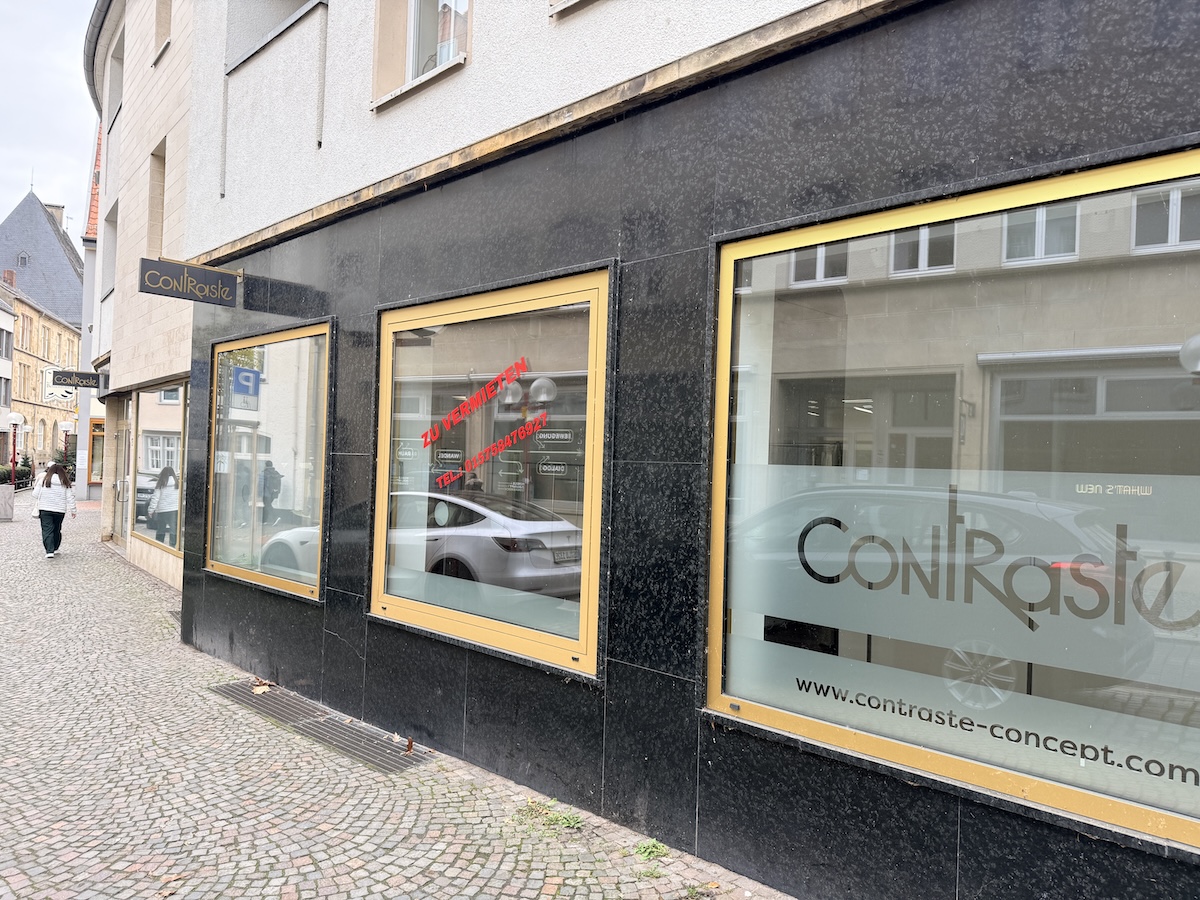 Ehemals Boutique "Contraste", bald angemietet von der Verwaltung