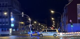 Straßensperre zur Bombenräumung am 17.11.2024, Berliner Platz Osnabrück