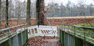 Das Betreten und Befahren der Brücke am Wiesengarten ist ausdrücklich verboten. / Foto: Niklas Otten