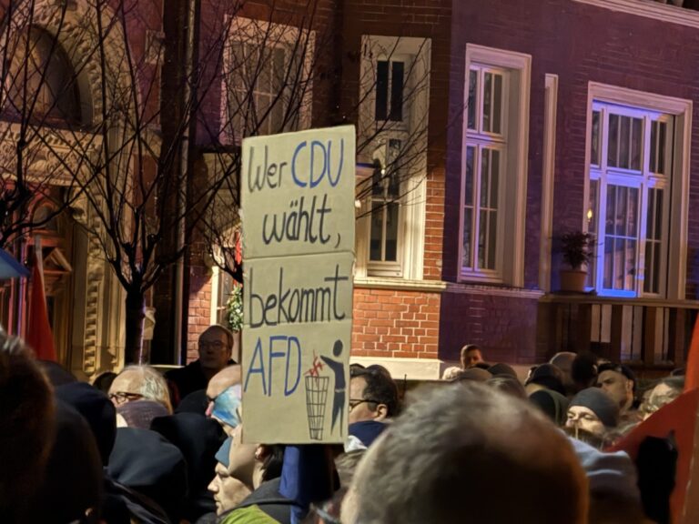 Demonstration gegen CDU und AfD (30.01.2025) in Osnabrück