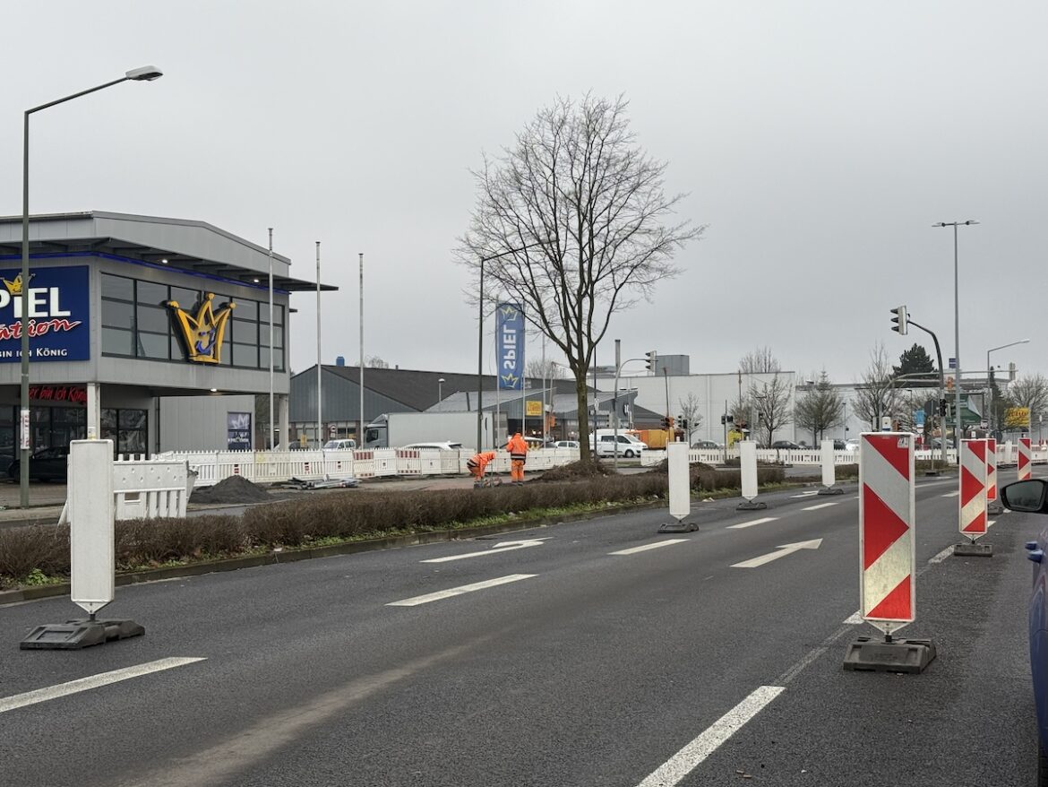 Bauarbeiten an der Hannoverschen Straße