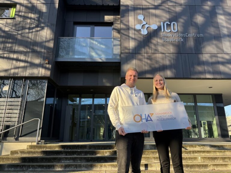 Tessa Brake und Oliver Volckmer vom Osnabrück Healthcare Accelerator