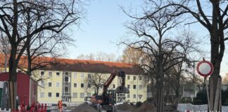 An der Einmündung der Ulhornstraße zur Parkstraße wird gebaut – seit November 2024