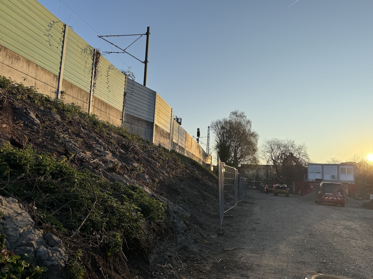 Baustelle Rosenplatz-Bahnhof am 4. April 2025