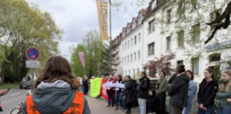 Demonstration vor der CDU Geschäftsstelle am Karfreitag (18.04.2025)