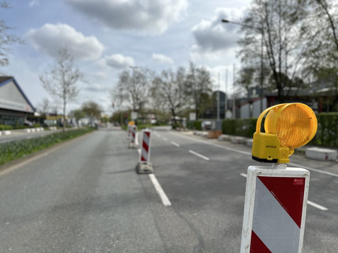 Baustelle an der Pagenstecherstraße Osnabrück