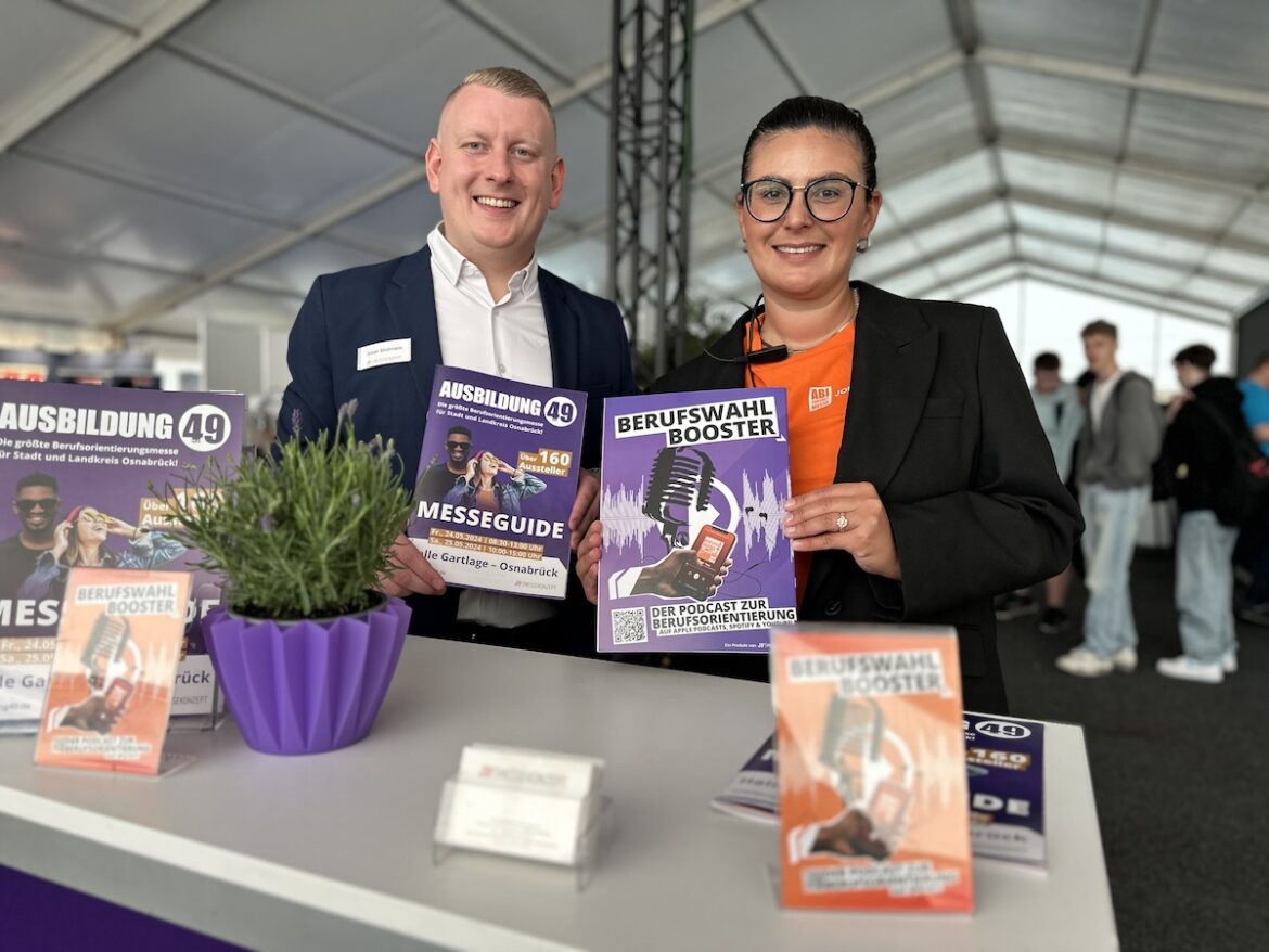 Julian Strotmann und Pamela van der Geest vom Team der Ausbildung 49