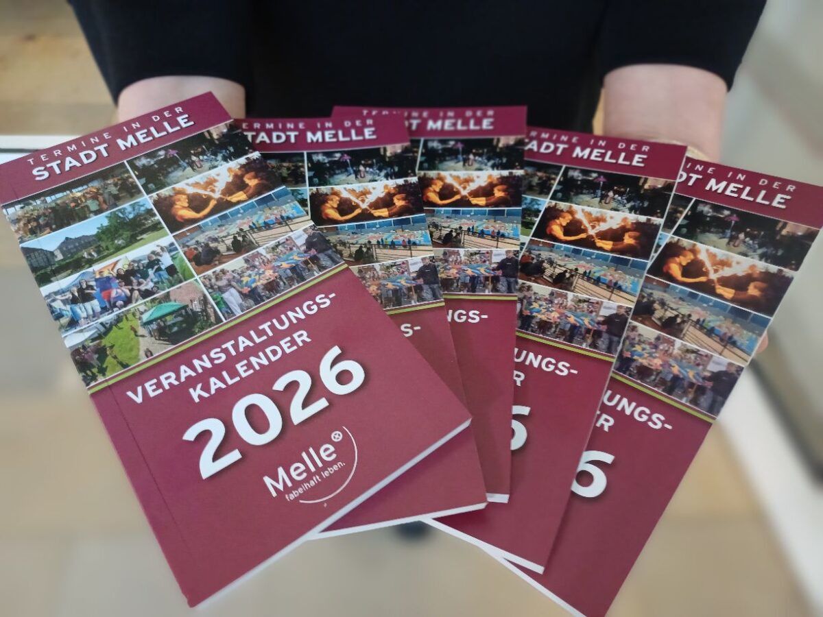 Ist druckfrisch erschienen: Der Veranstaltungskalender der Stadt Melle für das Jahr 2026
