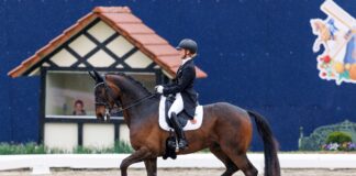 Geglücktes internationales Debut von Pferd und Reiter als Paar: Jessica von Bredow-Werndl und Diallo. / Foto: Sportfotos-Lafrentz.de
