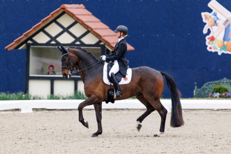 Geglücktes internationales Debut von Pferd und Reiter als Paar: Jessica von Bredow-Werndl und Diallo. / Foto: Sportfotos-Lafrentz.de