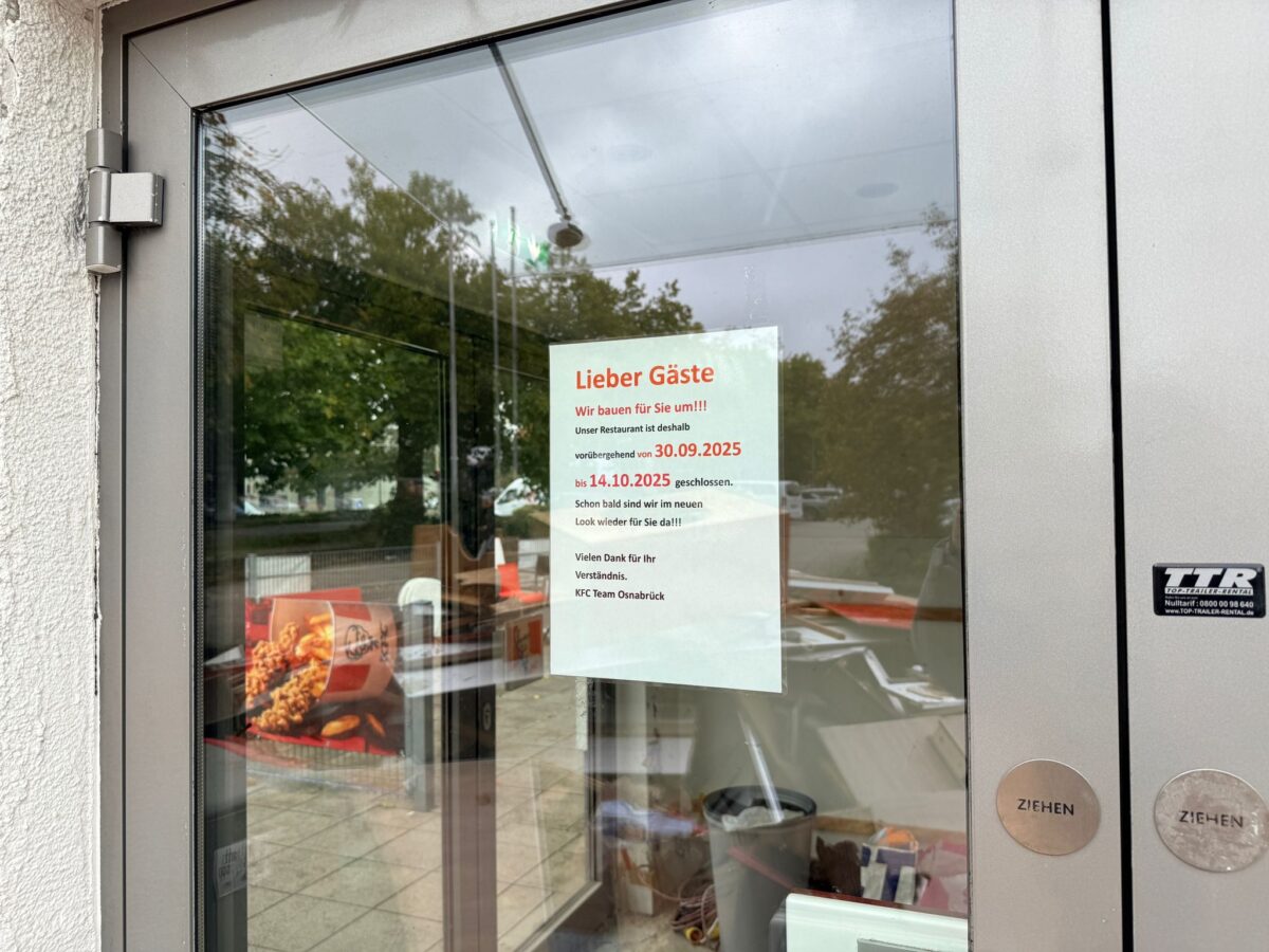 Warum die KFC-Filiale an der Pagenstecherstraße in Osnabrück geschlossen ist KFC an der Pagenstecherstraße wird umgebaut. / Foto: Pohlmann