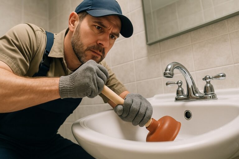 Klempner bei der Arbeit
