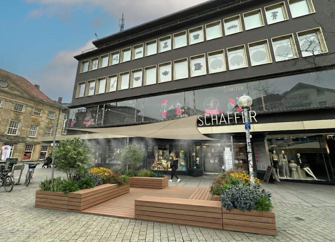 So könnte die "Klima-Oase" auf dem Nikolaiort aussehen / ✨ mit KI erstellt