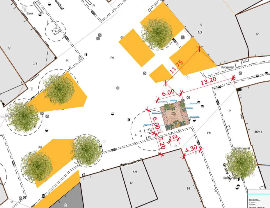 Perfektes "Stehimweg": da soll die Osnabrücker Klimaoase nach der Maiwoche aufgestellt werden / Entwurf aus RIS der Stadt Osnabrück