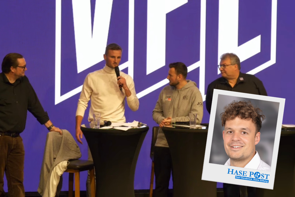 Timo Beermann spricht beim VfL-Fan-Dialog