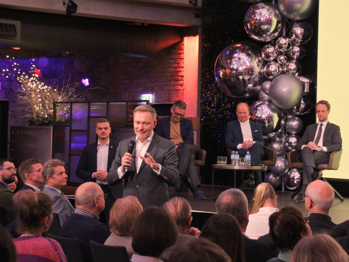 Christian Lindner in Osnabrück. / Foto: Dominik Lapp