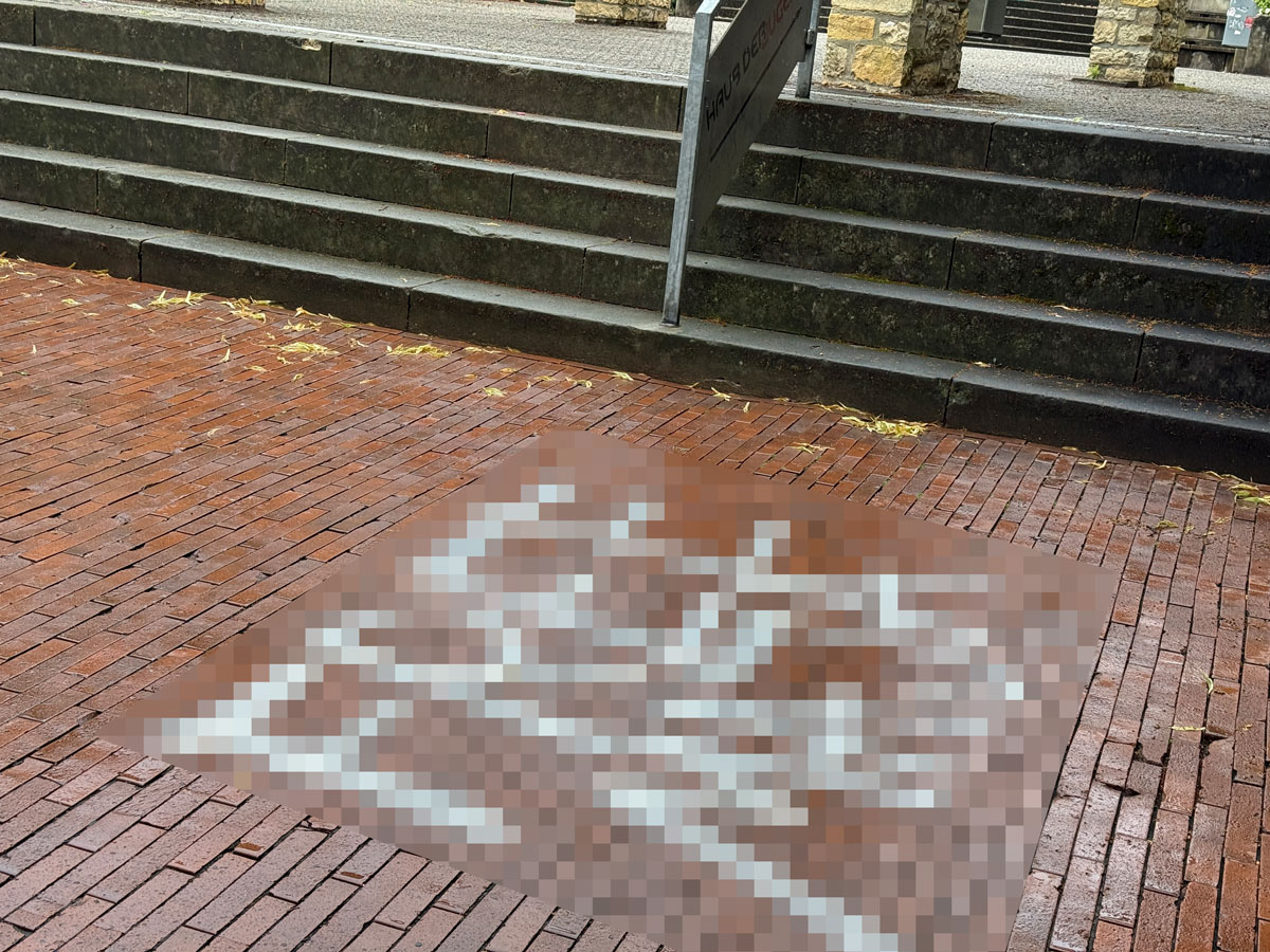 Schmiererei in der Osnabrücker Altstadt