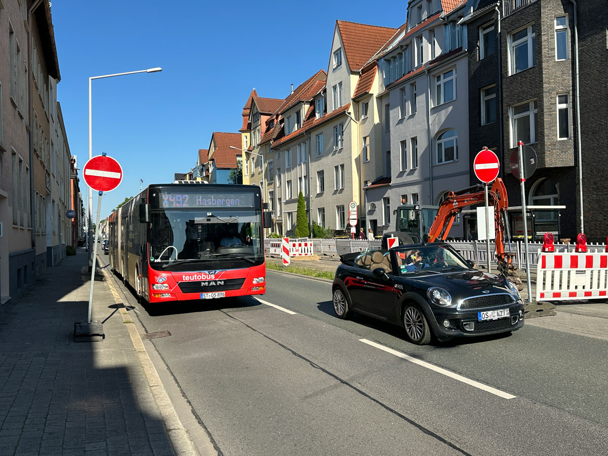 Martinistraße als Einbahnstraße