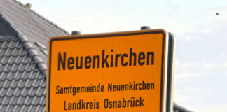 Ortseingangsschild Neuenkirchen, Landkreis Osnabrück