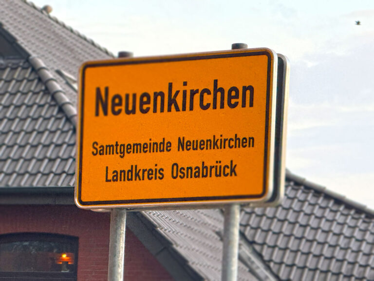 Ortseingangsschild Neuenkirchen, Landkreis Osnabrück