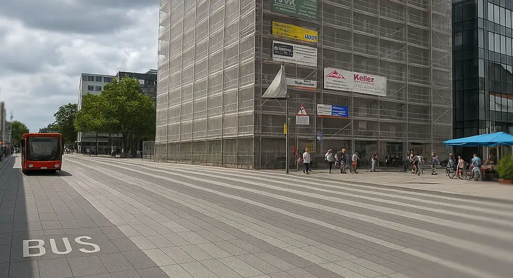 Der Neumarkt in Osnabrück: Zukünftig ein reisiger Zebrastreifen?