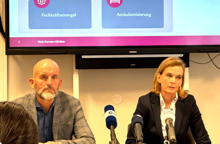 Geschäftsführung der Niels-Stensen-Kliniken: Christina Jaax (rechts) und ihr Stellvertreter Dr. Bernd Runde