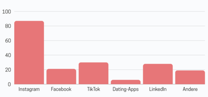 Bei den Befragten dominierte Facebook als genutzte Social Media Plattform 