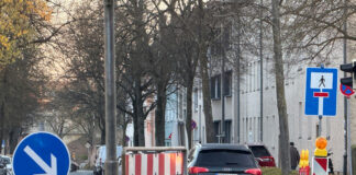 Die Parkstraße ist gesperrt