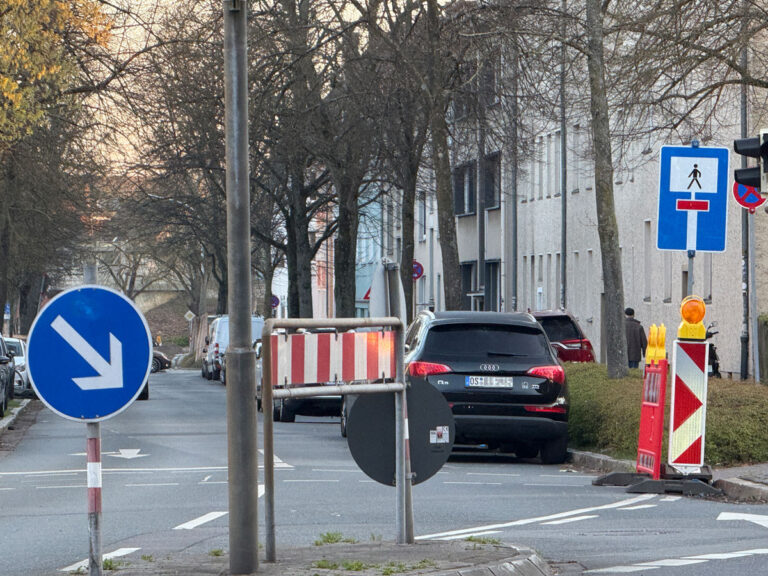 Die Parkstraße ist gesperrt