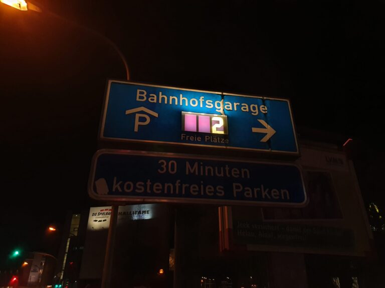 Parkhaus Bahnhofsgarage besetzt