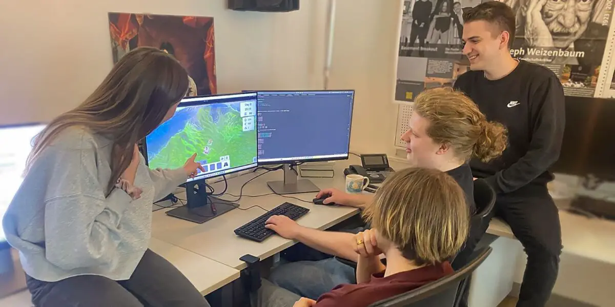 Siegerteam "Flutflausen Simulationsspiel" / Foto: Hochschule Osnabrück