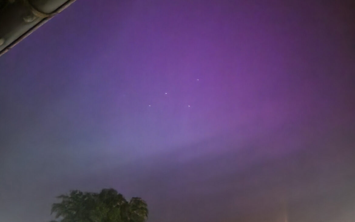 Polarlicht über dem Osnabrücker Land, Foto: Lilly Zaun