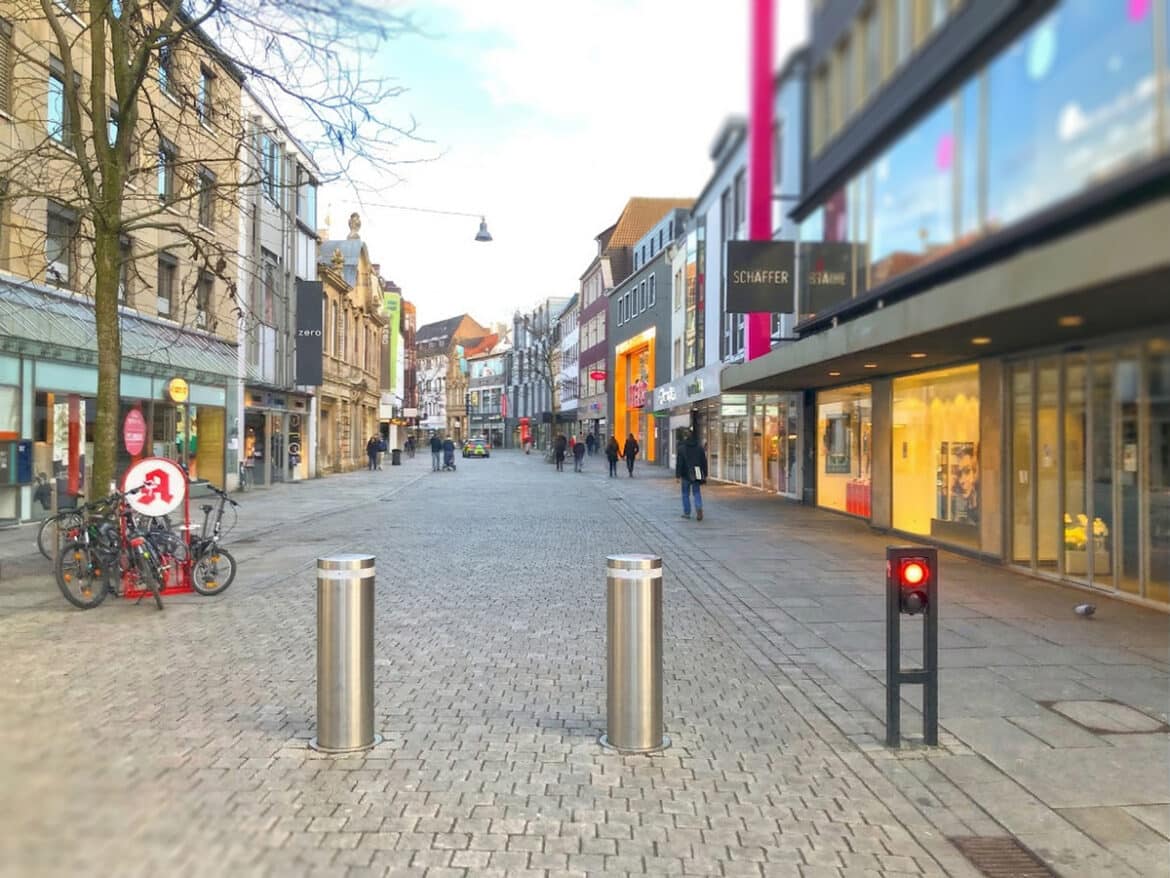 So könnte die Große Straße mit Elektro-Pollern aussehen