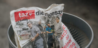 letzte Ausgabe der gedruckten taz