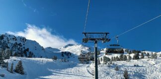 Skilift im Zillertal, Österreich