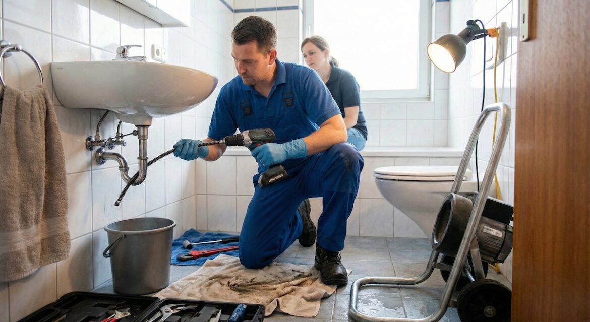 Rohrreinigung im Badezimmer
