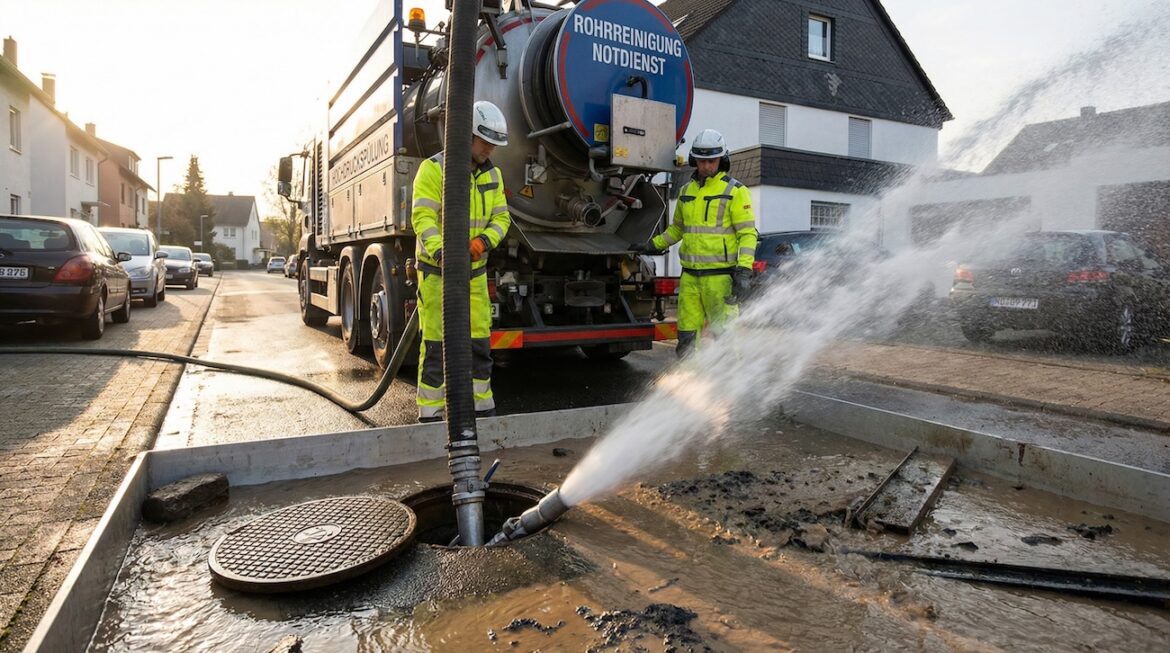 Rohrreinigung mit Hochdruck