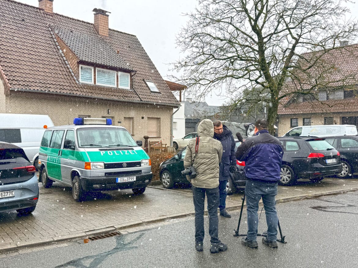 Presse am Tatort in Wallenhorst