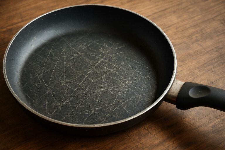 Zerkratzte Pfanne
