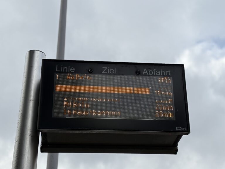 Defekte Anzeigetafel
