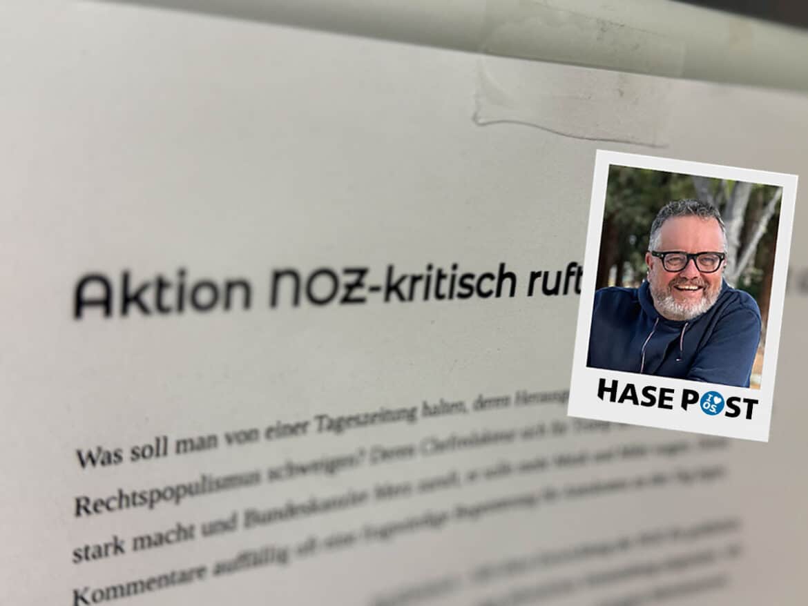 Aushang der Gruppe NOZ-kritisch