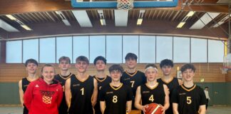U18 Basketballteam des Gymnasiums „In der Wüste"
