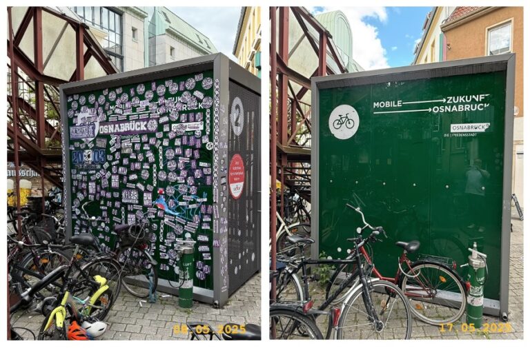 Vorher/Nachher: VfL sticker am Nikolaiort
