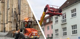 Vorbereitung auf den Weihnachtsmarkt in Osnabrück