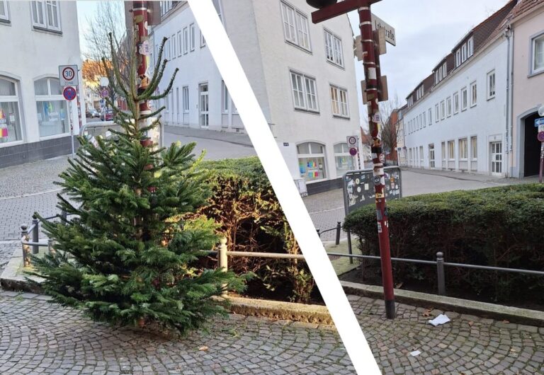 Weihnachtsbaum gestohlen aus Altstadt Osnabrück