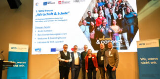 Von links: Dr. Felix Osterheider (Aloys und Brigitte Coppenrath Stiftung), Ingmar Bojes (GF WFO), Hendrik de Jong (HHO), Dr. Cornelia Kammann (Prokuristin Osnabrücker Werkstätten gGmbH), Markus Kamann (ZEUS GmbH), Andreas Meiners (WFO).