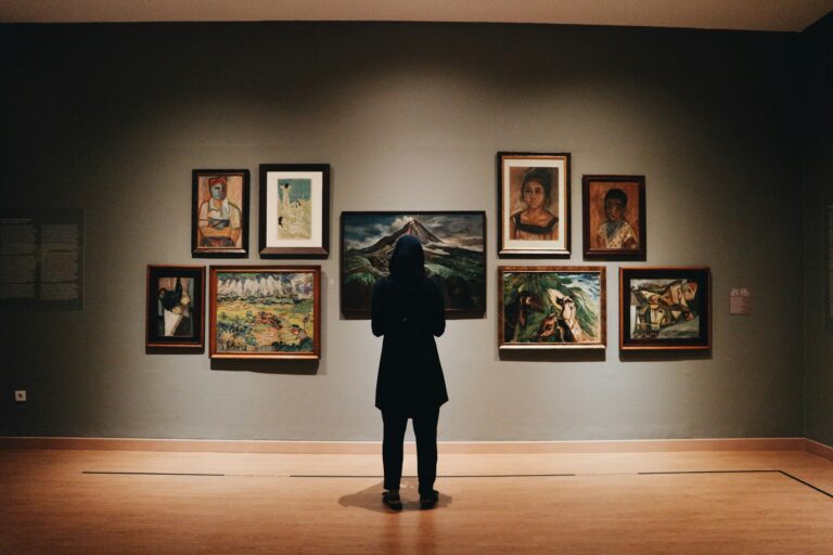 Kunst in einer Galerie