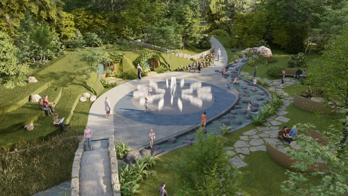 So soll das Auenland im Zoo Osnabrück einmal aussehen. Es erinnert an "Der Herr der Ringe". / Foto: Zoo Osnabrück